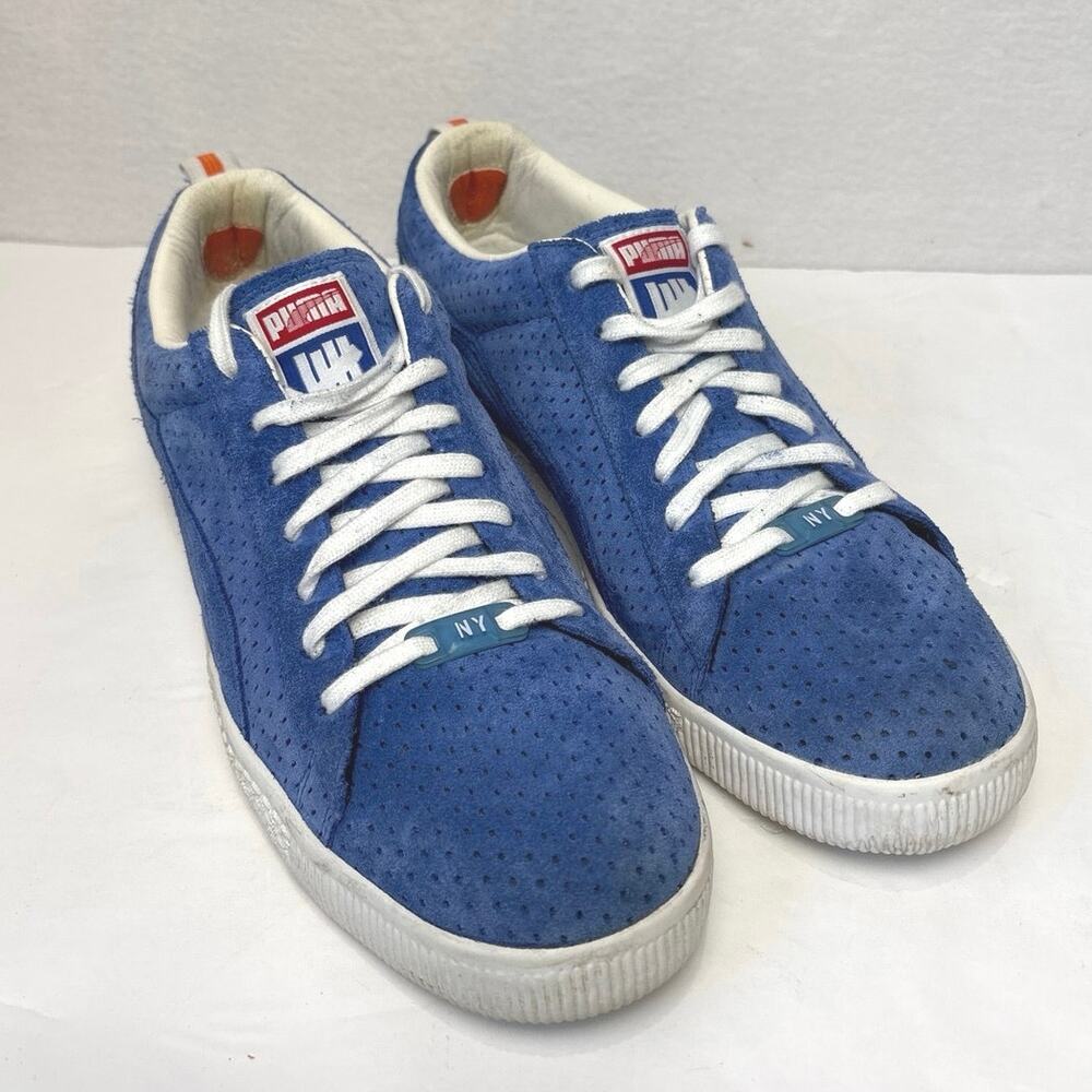 PUMA x UNDFTD Suede Sneakers Blue Perforated Leather Lace Up Men’s Size 11
